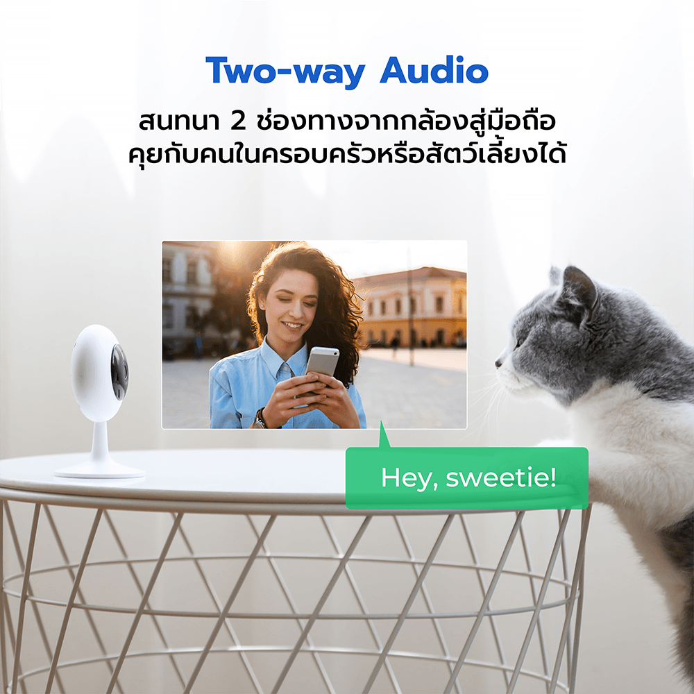 กล้องวงจรปิดภายใน IMILAB SC230 สีขาว กล้องวงจรปิด AI คมชัด 2.5K WI-FI6 2.4GHZ